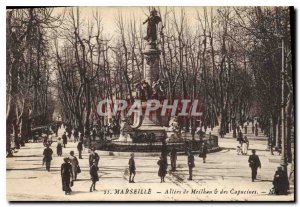 Postcard Old Marseille Allees Meilhan des Capucines