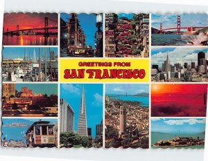 Postcard Greetings From San Francisco California USA
