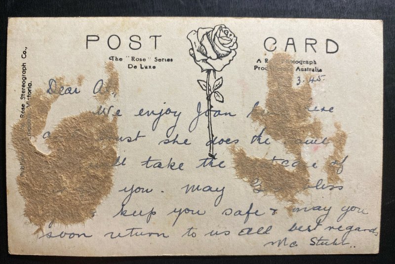 Mint Australia RPPC Real Picture Postcard WW2 To Our Boy In The Australian Army