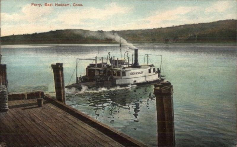 East Haddam CT Ferry Boat General Spencer c1910 Postcard