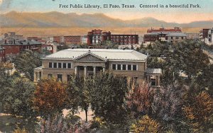 Free Public Library El Paso TX USA Postcard