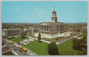 Nashville Tennessee~State Capitol & Grounds~Birdseye View~Vintage Postcard