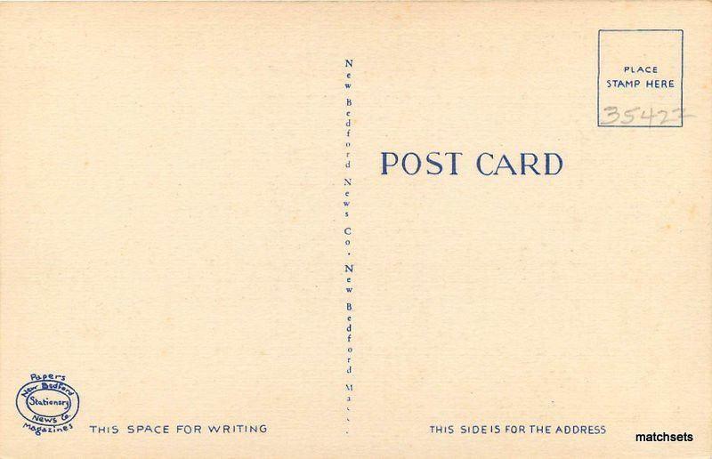 1940s Large letters multi view Cape Cod Massachusetts linen New Bedford 8365