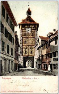 VINTAGE POSTCARD THE MESHED DOOR SCHNETZHOR ENTRANCE TO CITY OF KONSTANZ 1907