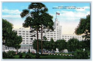 c1960's Edgewater Gulf Hotel Between Gulfport And Bolixi MS Vintage Postcard 