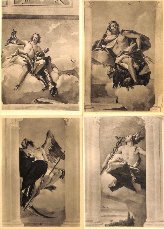 Villa Valmarana  Room of Gods  Italy Vicenza G.B. Tiepolo lot of 5 fine arts 