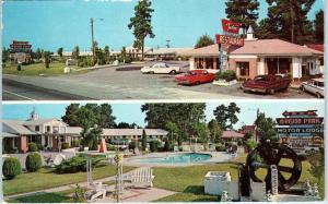 SANTEE, SC South Carolina MANSION-PARK MOTOR LODGE c1960s Roadside cars Postcard