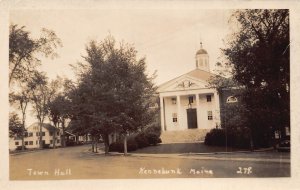 KENNEBUNK MAINE~TOWN HALL~1920-30s REAL PHOTO POSTCARD
