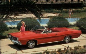 Auto Car Promo Ford 1968 Galaxie 500 Convertible Vintage Adv Postcard