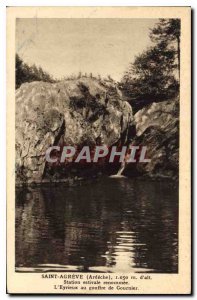 Postcard Old Saint Agreve Ardeche summer resort renowned The Eyrieux the abys...