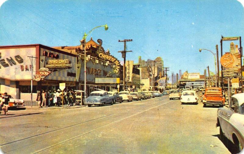 Juarez Mexico Street View Chinese Palace Old Cars Trucks Postcard