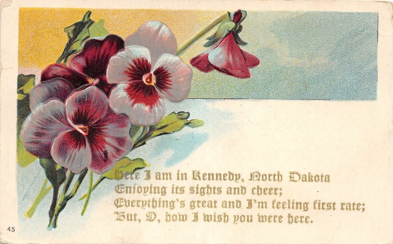 G66/ Kennedy North Dakota Postcard c1910 Poem from Kennedy N.D.