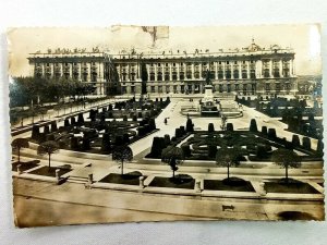 Vintage Postcard 1954 Madrid Plaza de Oriente Square RPPC Spain