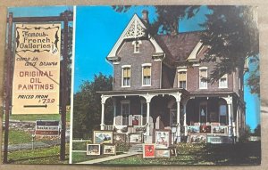 VINTAGE POSTCARD - UNUSED - FRENCH GALLERIES, THE OLD MANSION IN PARADISE, PA