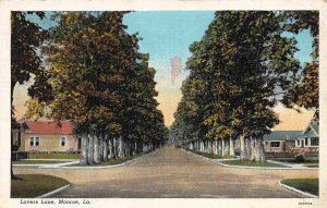 Lovers Lane Monroe Louisiana linen postcard