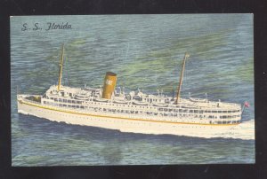 MIAMI FLORIDA P&O STEAMSHIP COMPANY SS FLORIDA ADVERTISING VINTAGE POSTCARDE