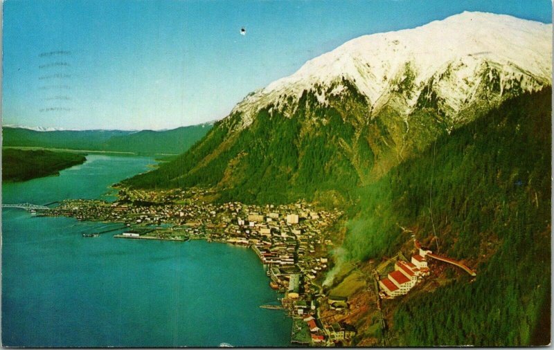 Juneau Capitol Alaska AK Gastineau Channel Tongass Postcard Cancel PM WOB Note 
