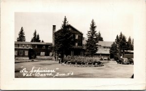 RPPC Real Photo Postcard QC Val David La Sapiniere Old Cars 1950 K30