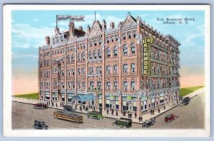 1920's NEW KENMORE HOTEL ALBANY NEW YORK NY ANTIQUE POSTCARD OLD CARS BUSES