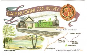 Cairngorm Country Map, Great North of Scotland Railway, Train Garten Station