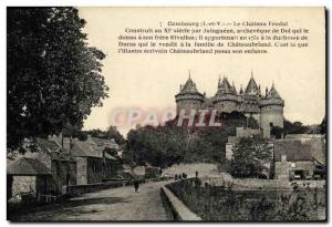 Old Postcard The Chateau Combourg Feodal