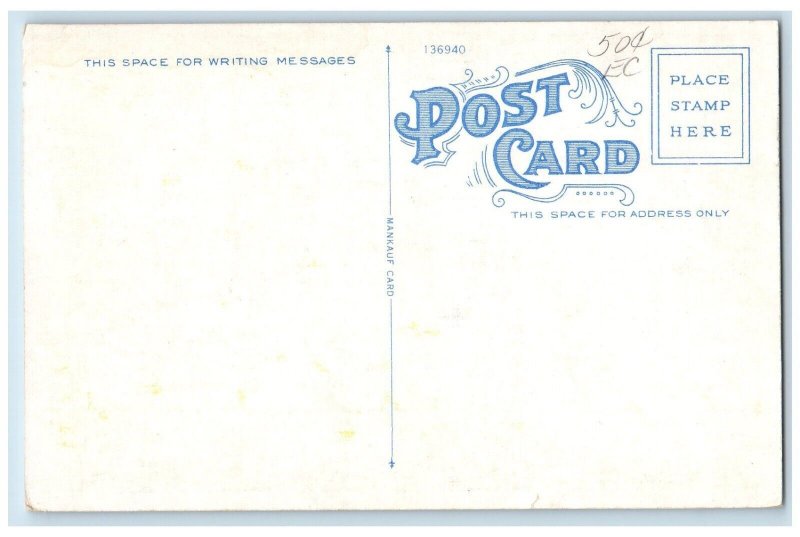 1920 Exterior View Post Office Building Willimantic Connecticut Vintage Postcard