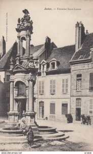 AUTUN, France, 1910-1920s, Fontaine Saint-Lazare