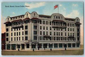 Great Falls Montana MT Postcard Park Hotel Building Exterior View c1910 Unposted