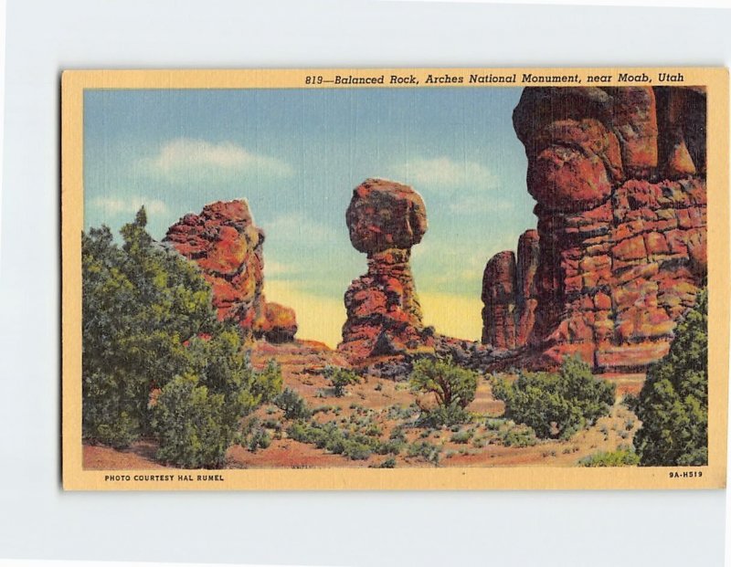 Postcard Balanced Rock Arches National Monument Near Moab Utah USA