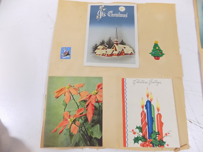 Vintage Greeting Card Scrapbook Pages and Cards