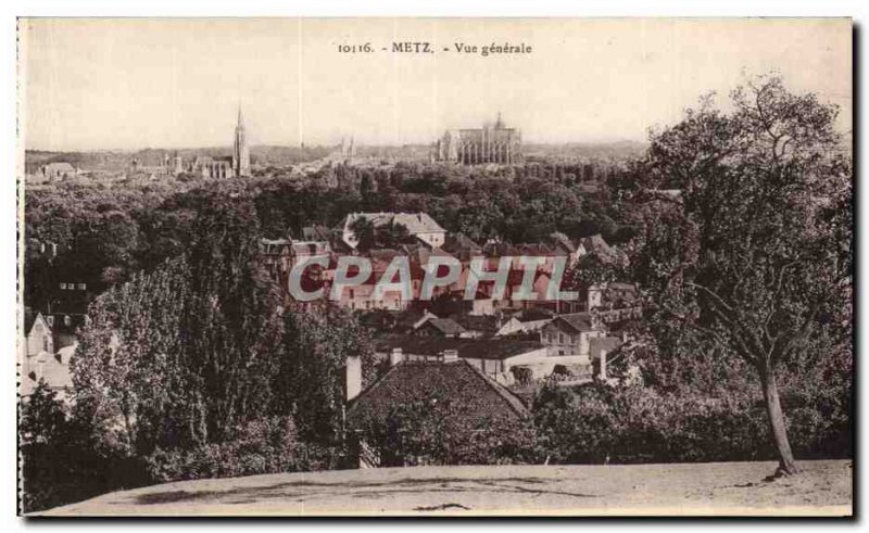 Old Postcard Metz General view