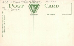 Fair Haven Massachusetts c1911 Postcard Fort Phoenix Water Front From Pier