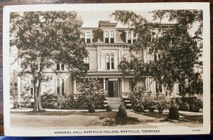 Vintage Postcard 1934 Memorial Hall, Maryville College, Maryville, Tennessee