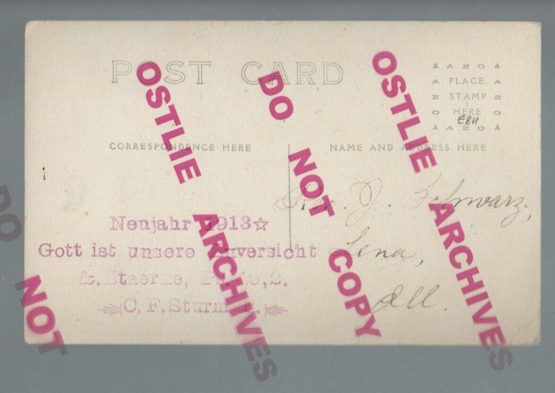 Marthasville MISSOURI RPPC 1913 INSANE ASYLUM Emmaus nr St. Louis Washington