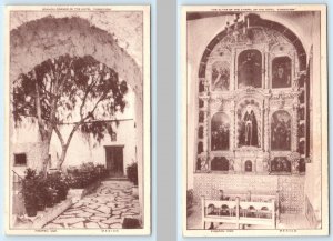 2 Postcards ZIMAPAN, Hidalgo Mexico ~ HOTEL FUNDICION Chapel & Spanish Corner
