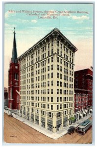 c1910 Great Southern Building Cathedral & Watterson Louisville Kentucky Postcard