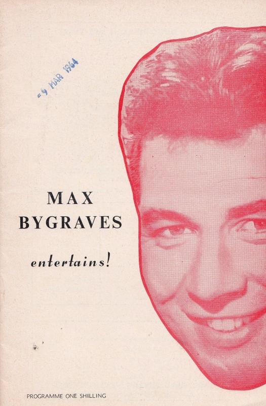 Max Bygraves Entertains Nottingham Live Concert Programme