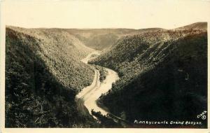 Clark Grand Canyon  Pennsylvania 1920s RPPC Photo Postcard 2490 Railroad