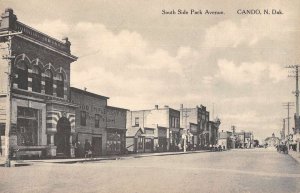 Cando North Dakota South Side Park Avenue Vintage Postcard AA24387