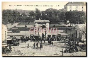 Old Postcard Alfort L & # 39entree of Veterinary & # 39ecole