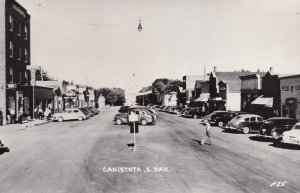 South Dakota Canistota Main Street Scene Real Photo