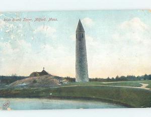 Divided-Back IRISH ROUND TOWER Milford Massachusetts MA H7002