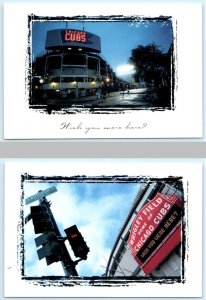 2 Postcards WRIGLEY FIELD, Chicago IL~ 1999 Schedule CHICAGO CUBS Baseball 4x6