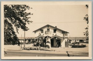 GAS STATION AAA CAMP VINTAGE REAL PHOTO POSTCARD RPPC