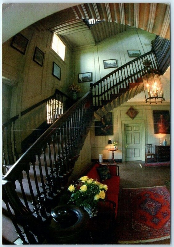 The famous square-rigged staircase, Shirley Plantation - Charles City, Virginia