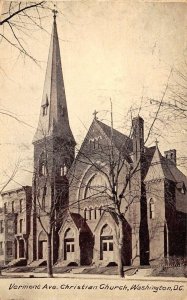 Washington DC Christian Church Vermont Avenue Vintage Postcard AA109943