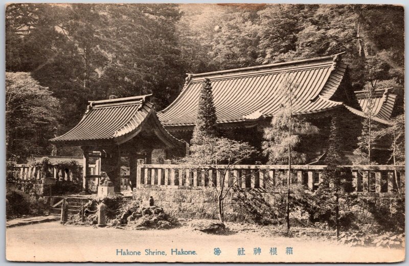 Hakone Shrine Japan Stands in Foot Of The Mountain Postcard