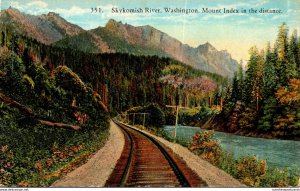 Washington Skykomish River Mount Index In The Distance