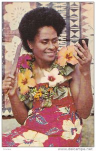 SUVA, Fiji, 1940-1960's; Woman Getting Ready For The Dance