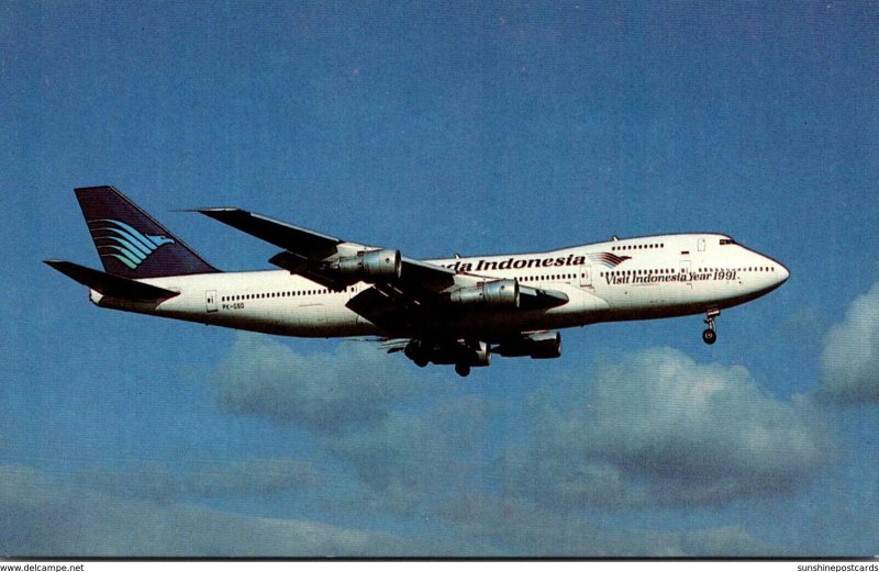 Garuda Indonesian Airways Boeing 747-2U3B At Zurich Switzerland